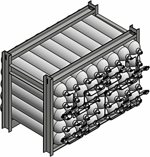 ASCLR2000-500 Air Storage Cylinder Lift Rack